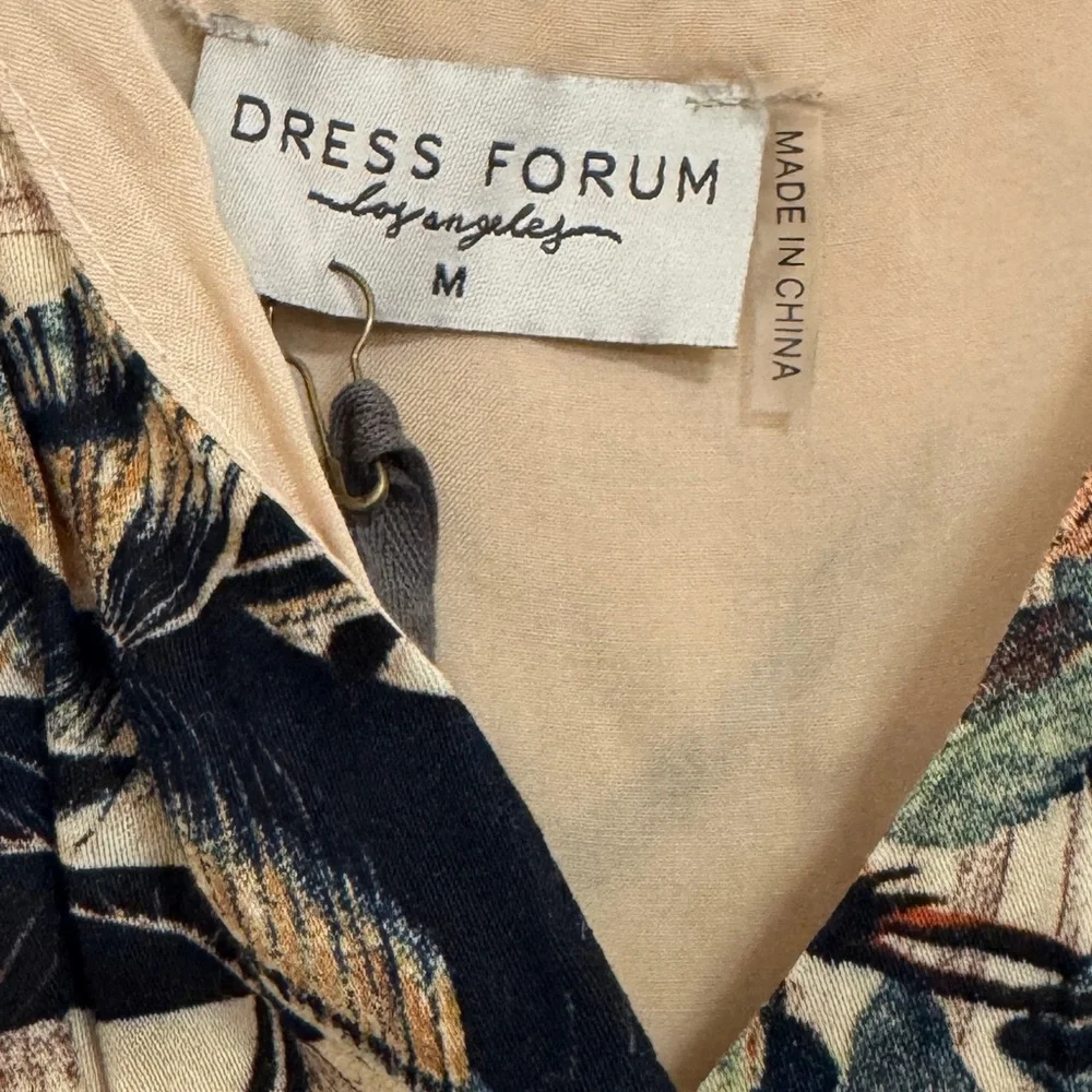 Dress Forum Cream  tropical Jumpsuit Resort Wear - Picture 2 of 7